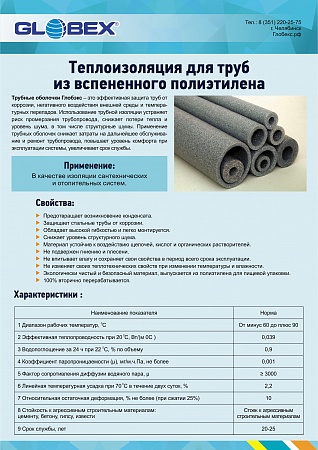 Теплоизоляция для труб из вспененного полиэтилена